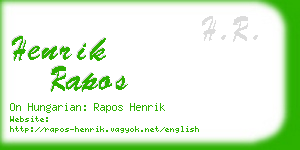 henrik rapos business card